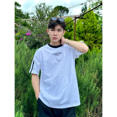 Áo Thun RINGER BOXY Đơn Giản Thêu UTEESTUDIO Unisex 100% Cotton Nam Nữ - Giá 165k