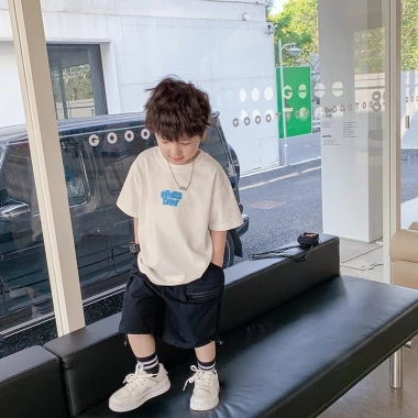Áo Thun Rời Tay Ngắn Cotton Trẻ Em Oversize Unisex Bé Trai 2.024 Giá 100.333₫ 5