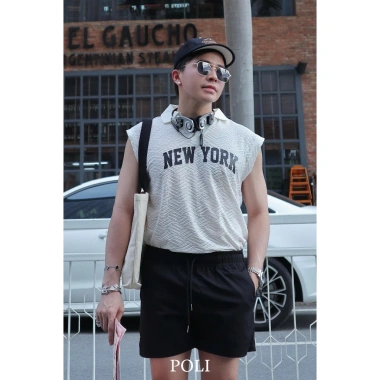 Áo thun sát nách tanktop POLI chữ form rộng - Giá chỉ 472k, giảm mạnh 4 Áo thun sát nách tanktop POLI chữ form rộng - Giá chỉ 472k, giảm mạnh 4