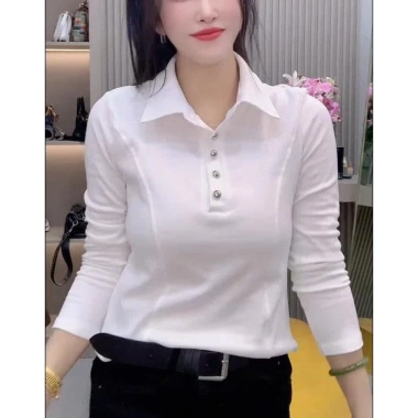 Áo Thun Sơ Mi Nữ Dài Tay Dáng Ôm - Polo Thu Đông Mã LG23 Giá chỉ 189,040₫