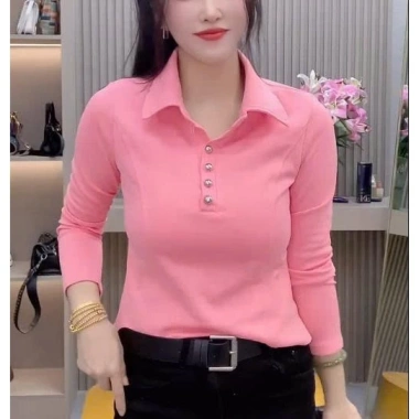 Áo Thun Sơ Mi Nữ Dài Tay Dáng Ôm - Polo Thu Đông Mã LG23 Giá chỉ 189,040₫ 3 Áo Thun Sơ Mi Nữ Dài Tay Dáng Ôm - Polo Thu Đông Mã LG23 Giá chỉ 189,040₫ 3