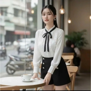 Áo thun sơ mi nữ lụa trắng dài tay cổ tròn phối ren siêu xinh - Giá ưu đãi 145k, phong cách thanh lịch 4 Áo thun sơ mi nữ lụa trắng dài tay cổ tròn phối ren siêu xinh - Giá ưu đãi 145k, phong cách thanh lịch 4