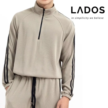 Áo thun sweater nam sọc dây kéo LADOS-9.186 thun tổ ong cao cấp trẻ trung dễ phối - 225k 2