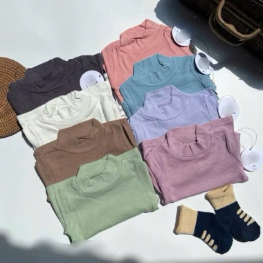 Áo Thun Tăm Cổ 3 Phân Minky Mom Cho Bé Trai và Bé Gái - Giá 105.000 Đ, Giảm Giá