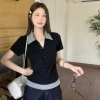 Áo thun tăm QC tay ngắn cổ Polo hai lớp, thanh lịch mùa hè - Chỉ 99.830 VND 4
