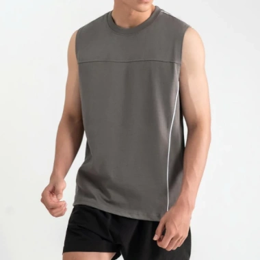 Áo thun tank top ba lỗ nam viền lé LADOS-9.209 cotton siêu mát, tập gym chạy bộ - 135.000 VND