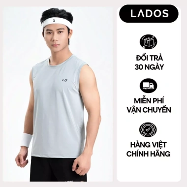 Áo thun tank top nam LADOS-9.181 vải poly mềm mịn co giãn - Giá 99.000, thích hợp tập gym, chạy bộ, đi chơi