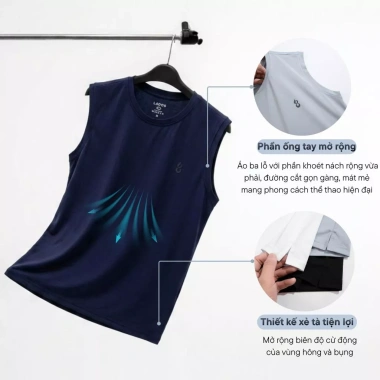 Áo thun tank top nam LADOS-9.181 vải poly mềm mịn co giãn - Giá 99.000, thích hợp tập gym, chạy bộ, đi chơi