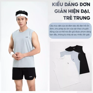 Áo thun tank top nam LADOS-9.181 vải poly mềm mịn co giãn - Giá 99.000, thích hợp tập gym, chạy bộ, đi chơi