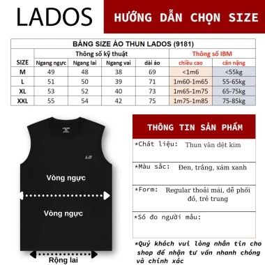 Áo thun tank top nam LADOS-9.181 vải poly mềm mịn co giãn - Giá 99.000, thích hợp tập gym, chạy bộ, đi chơi 8 Áo thun tank top nam LADOS-9.181 vải poly mềm mịn co giãn - Giá 99.000, thích hợp tập gym, chạy bộ, đi chơi 8