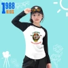 Áo thun tay dài bé gái 15-38kg chất borip in hình Labubu Marry Christmas mã Noel TED11