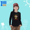Áo thun tay dài bé gái 15-38kg chất borip in hình Labubu Marry Christmas mã Noel TED11 8