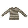 Áo thun tay dài bé gái cotton co giãn họa tiết kẻ ngang màu nâu cà phê - 149.000đ 2