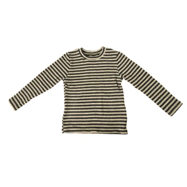 Áo thun tay dài bé gái cotton co giãn họa tiết kẻ ngang màu nâu cà phê - 149.000đ 2