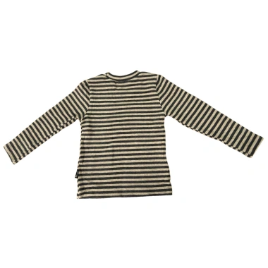 Áo thun tay dài bé gái cotton co giãn họa tiết kẻ ngang màu nâu cà phê - 149.000đ 3
