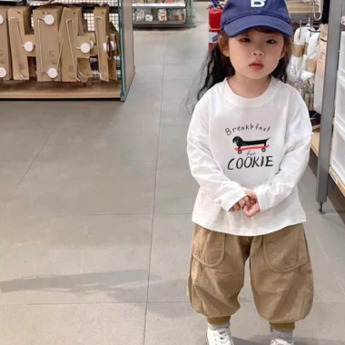 Áo thun tay dài bé gái ELIOKIDS cotton mềm, mùa thu đông 7-30kg chỉ 99.000 VND