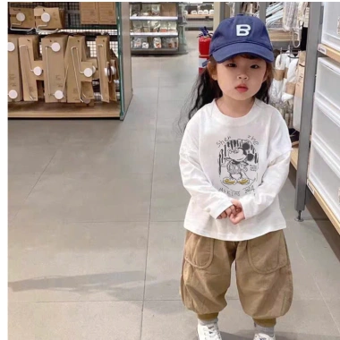 Áo thun tay dài bé gái ELIOKIDS cotton mềm, mùa thu đông 7-30kg chỉ 99.000 VND