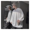 Áo Thun Tay Dài Form Rộng Unisex Oversize Cổ V Trơn Mịn Co Giãn QMT 13 Giá 129k 5