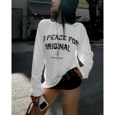 Áo Thun Tay Dài Unisex No Peace Longsleeve LUNACY Cotton Form Rộng Nam Nữ - Giá ưu đãi 264.000₫