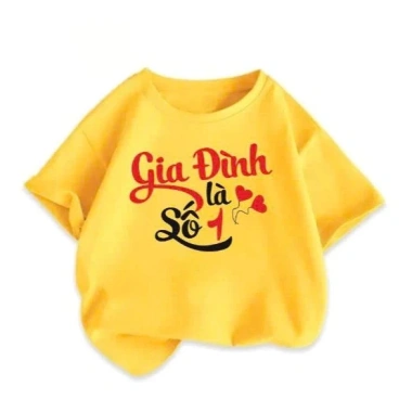 Áo thun tay ngắn cổ tròn gia đình công ty - Đủ size, Gia đình là số 1, 85.999 VND