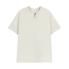Áo thun tay ngắn cổ tròn xẻ V nam nữ LADOS-19.141 cotton interlock 250gsm dày dặn, đơn giản thanh lịch - 190k 3