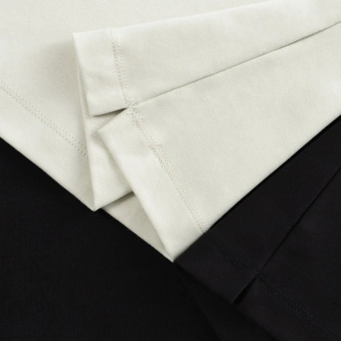 Áo thun tay ngắn cổ tròn xẻ V nam nữ LADOS-19.141 cotton interlock 250gsm dày dặn, đơn giản thanh lịch - 190k 7
