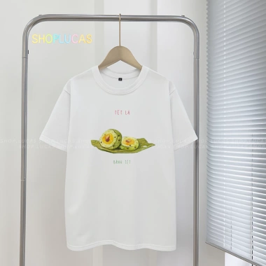 Áo Thun Tết 2.026 Bánh Tét Ngựa Form Rộng In Hình Du Lịch Đủ Size Cả Nhà - ShopLucas
