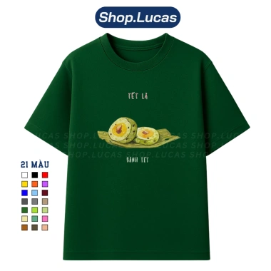 Áo Thun Tết 2.026 Bánh Tét Ngựa Form Rộng In Hình Du Lịch Đủ Size Cả Nhà - ShopLucas