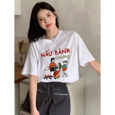 Áo thun tết 2.026 bính ngọ in bánh chưng Unisex cổ tròn cotton mềm mại, giá 115k