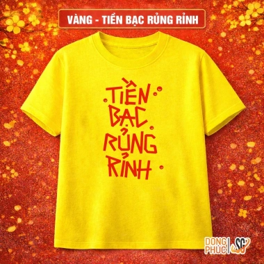 Áo thun Tết 2.026 cotton mềm mịn màu vàng, đủ size cho gia đình, cặp đôi, nhóm, nhiều mẫu SGY262 giảm còn 77.000 VND 8