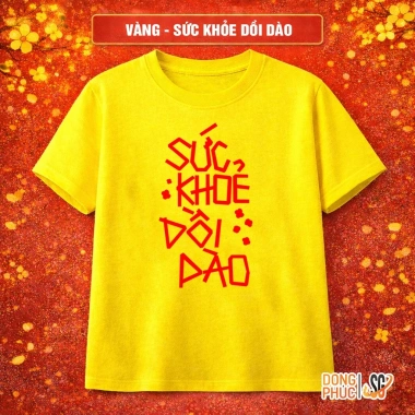 Áo thun Tết 2.026 cotton mềm mịn màu vàng, đủ size cho gia đình, cặp đôi, nhóm, nhiều mẫu SGY262 giảm còn 77.000 VND 9