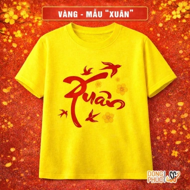 Áo thun Tết 2.026 cotton mềm mịn màu vàng, đủ size cho gia đình, cặp đôi, nhóm, nhiều mẫu SGY262 giảm còn 77.000 VND 10