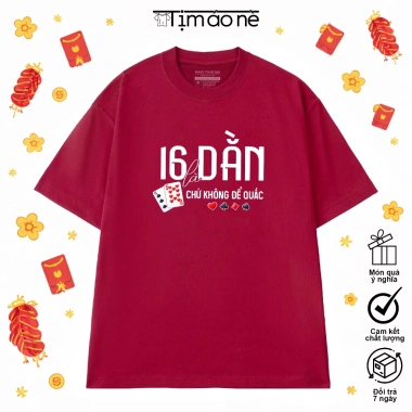 Áo Thun Tết 2.026 Hài Hước Oversize 100% Cotton - Đánh Bài Xuân, Giá 189.050₫