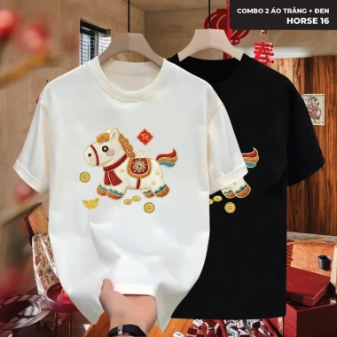 Áo Thun Tết 2.026 Unisex Cổ Tròn Ngựa Tài Lộc Horse Nam Nữ Thoáng Mát Mặc Du Xuân 109k 9 Áo Thun Tết 2.026 Unisex Cổ Tròn Ngựa Tài Lộc Horse Nam Nữ Thoáng Mát Mặc Du Xuân 109k 9