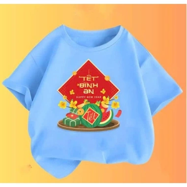 Áo thun Tết bé & gia đình in bánh trưng tết bình an đủ màu đủ size siêu đẹp giá 60k 4
