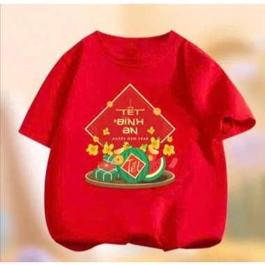 Áo thun Tết bé & gia đình in bánh trưng tết bình an đủ màu đủ size siêu đẹp giá 60k 7