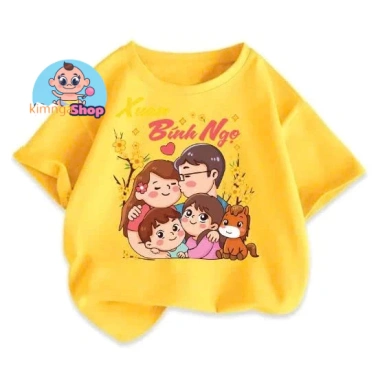Aó thun Tết Bính Ngọ 2.026 - Hình gia đình bên nhau, siêu đẹp, đủ size cho bé và cả gia đình, giá chỉ 60.000đ