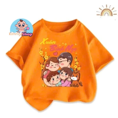 Aó thun Tết Bính Ngọ 2.026 - Hình gia đình bên nhau, siêu đẹp, đủ size cho bé và cả gia đình, giá chỉ 60.000đ