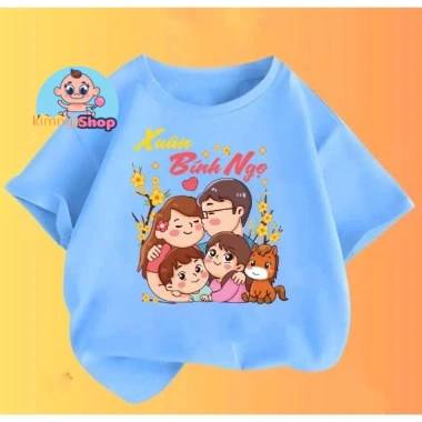 Aó thun Tết Bính Ngọ 2.026 - Hình gia đình bên nhau, siêu đẹp, đủ size cho bé và cả gia đình, giá chỉ 60.000đ