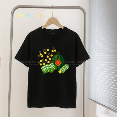 Áo Thun Tết Đỏ 2.026 In Hình Mai, Dưa, Bánh Chưng - Form Rộng Đủ Size Cho Nhóm Team Du Lịch ShopLucas