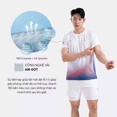 Áo Thun Thể Thao AIR-DOT LADOS-9.258 - Thun Dệt Mè Lỗ Cao Cấp, Co Giãn 4 Chiều, Giá 135.000₫ 4