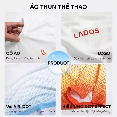 Áo Thun Thể Thao AIR-DOT LADOS-9.258 - Thun Dệt Mè Lỗ Cao Cấp, Co Giãn 4 Chiều, Giá 135.000₫ 5