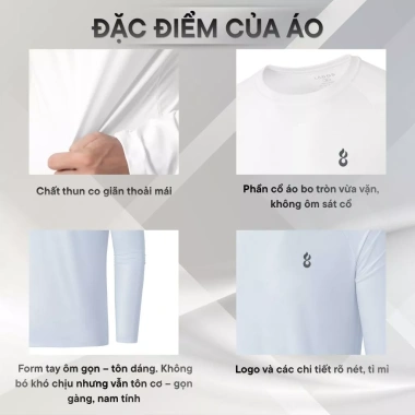 Áo thun thể thao dài tay nam LADOS-9.182 chất thun poly siêu co giãn, 117k