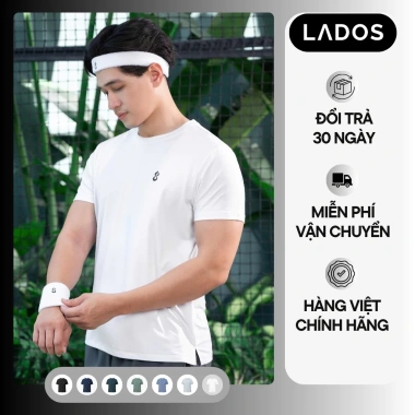 Áo thun thể thao nam cổ tròn LADOS 9.073 - Vải thun mát mẻ co giãn, giá 95.000đ