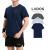 Áo thun thể thao nam cổ tròn tay ngắn LADOS 29.073 vải thun mát mẻ, co giãn thoải mái, đi chơi, tập gym, dạo phố- 95.000 VND