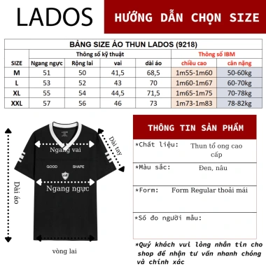 Áo thun thể thao nam LADOS-9.218, thun tổ ong, form chuẩn, trẻ năng động, giảm 22% 7