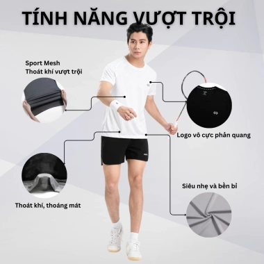Áo thun thể thao nam LADOS-9.222 thun Sport Mesh lưới mè thông thoáng – 90.000₫ 2