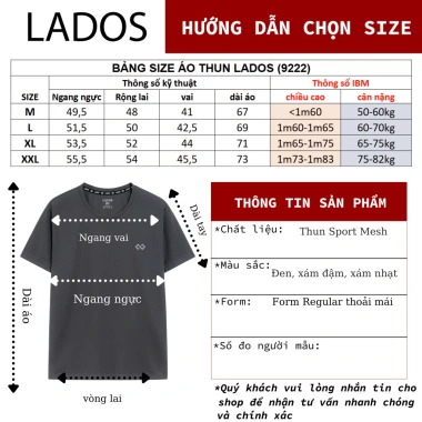 Áo thun thể thao nam LADOS-9.222 thun Sport Mesh lưới mè thông thoáng – 90.000₫ 6