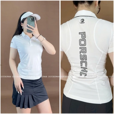 Áo Thun Thể Thao Nữ Cổ PORCHE Chất Thun Lạnh Co Dãn, Phù Hợp Gym Yoga Tennis – Giá 235k (Giảm từ 298k) 6