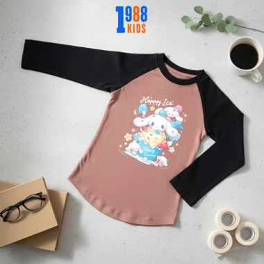 Áo thun thu đông 1.988Kids giữ nhiệt cotton cho bé gái - Hình Happy Ice Cinnamoroll đa màu, giảm giá 112k 2